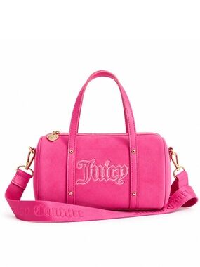 JUICY COUTURE Pink Mini Barrel Crossbody Handbag.